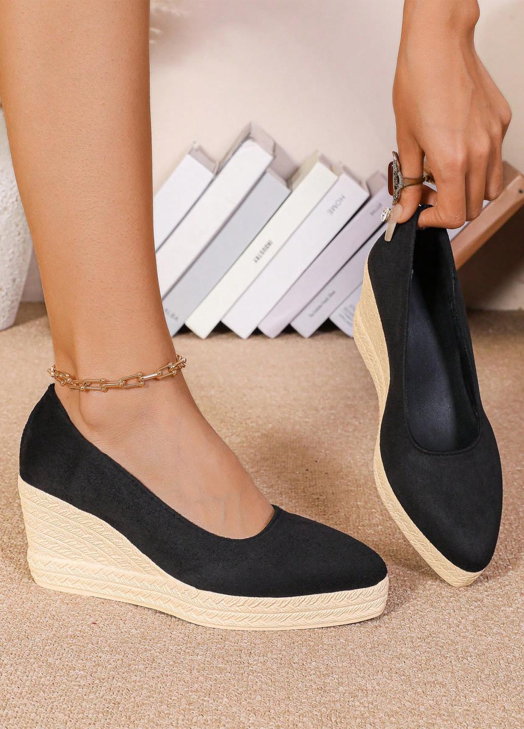 SHEIN Туфли черный з текстиль, китай — демисезон (345558587)