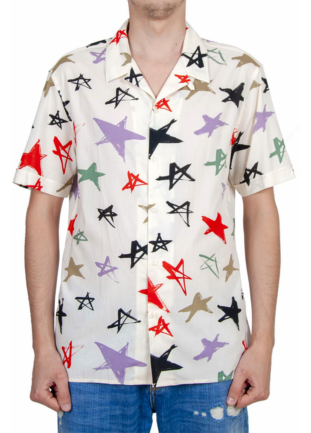 Молочная рубашка со звездами Antony Morato