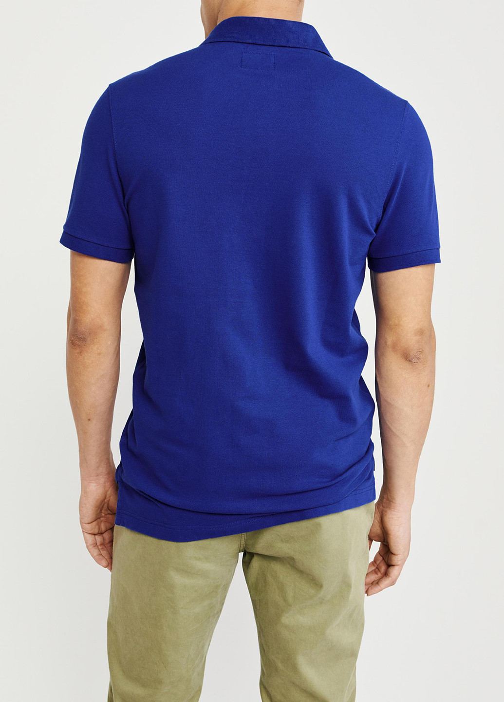 Синяя футболка-поло для мужчин Abercrombie & Fitch
