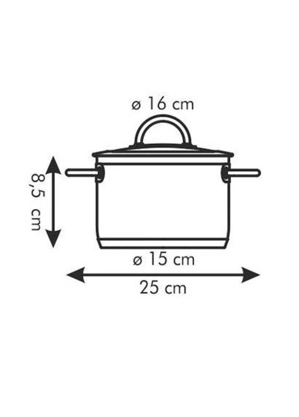 Кастрюля Vision 16 см 1,5 л с крышкой Tescoma (255190940)