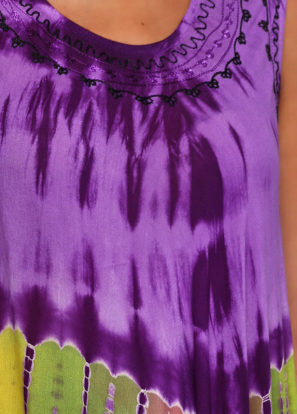 Комбинированное кэжуал платье а-силуэт JULIA с абстрактным узором