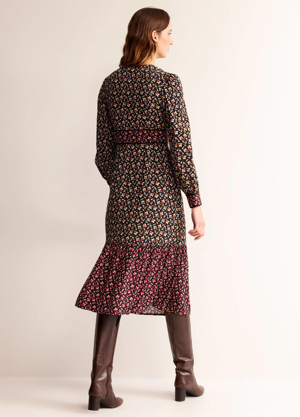 Комбінована кежуал сукня в стилі армпір Boden з квітковим принтом