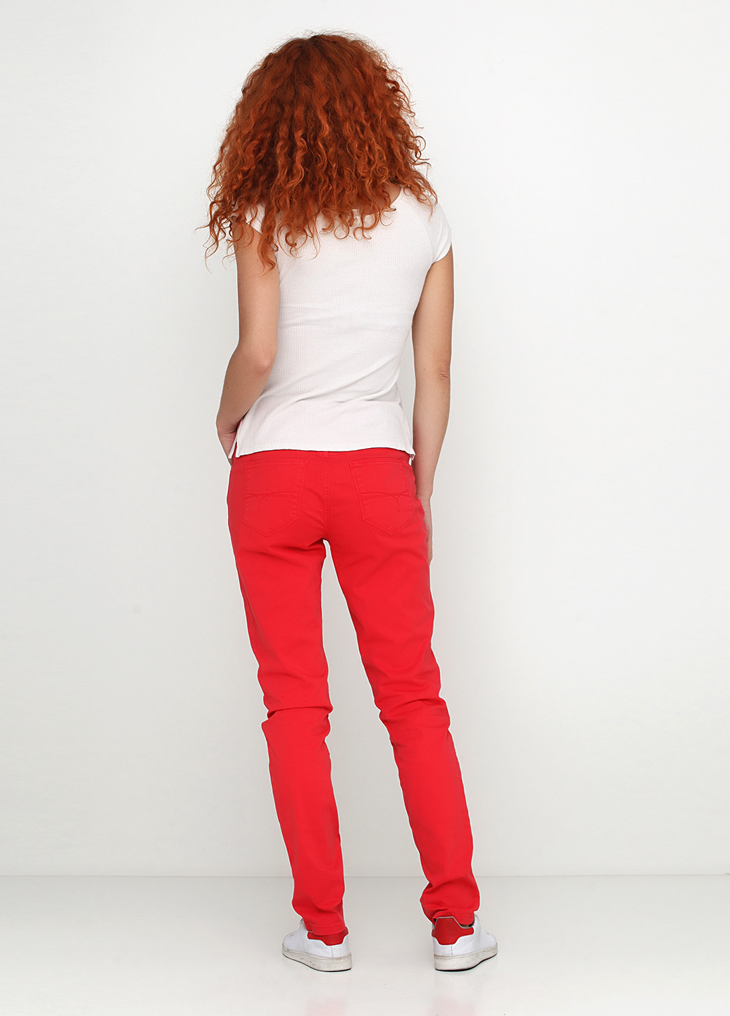 Красные кэжуал демисезонные зауженные брюки Madoc