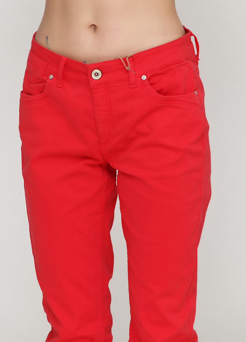 Красные кэжуал демисезонные зауженные брюки Madoc