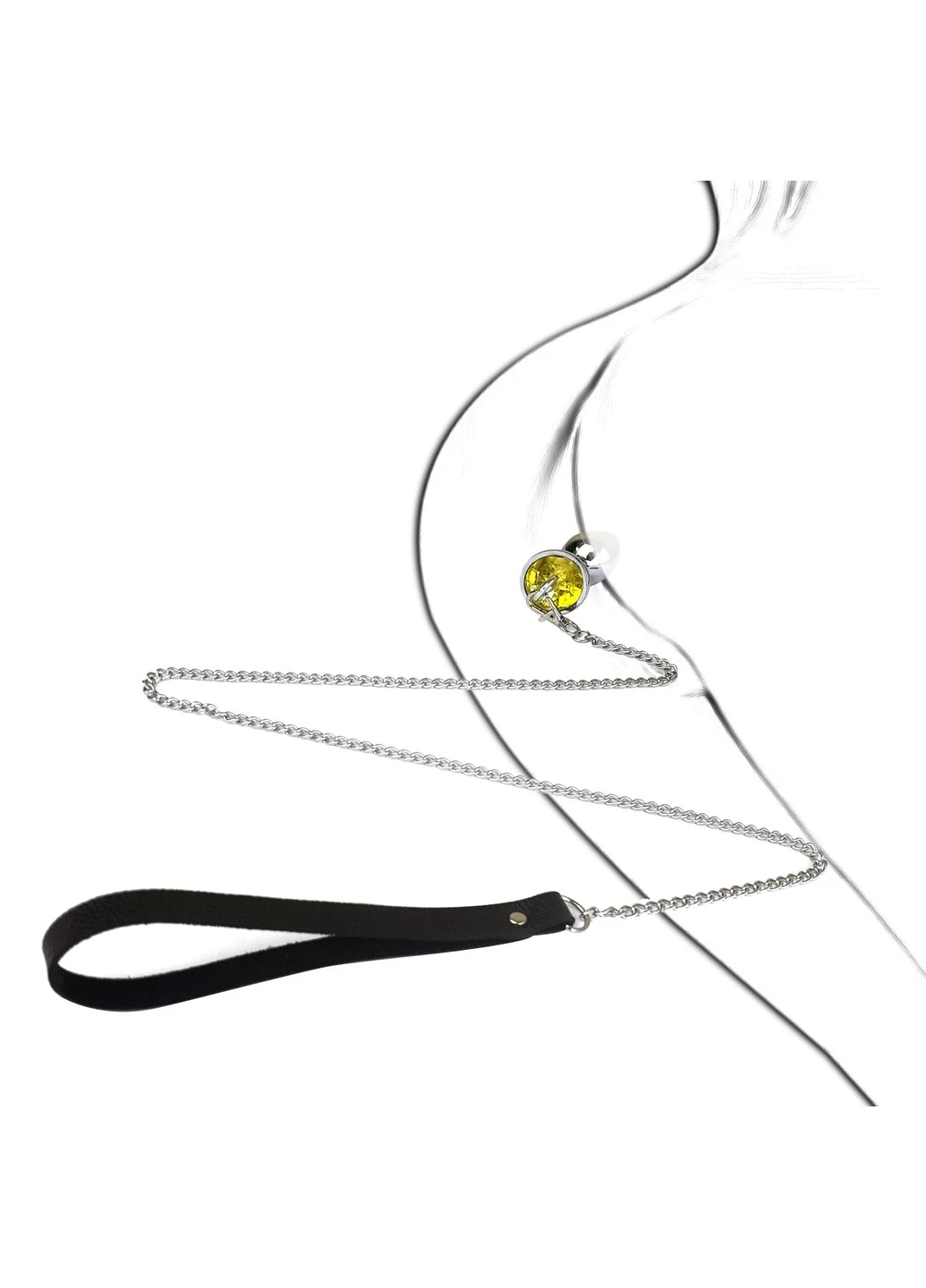 Металлическая анальная пробка Metal Anal Plug with Leash size S с поводком Art of Sex (254973637)