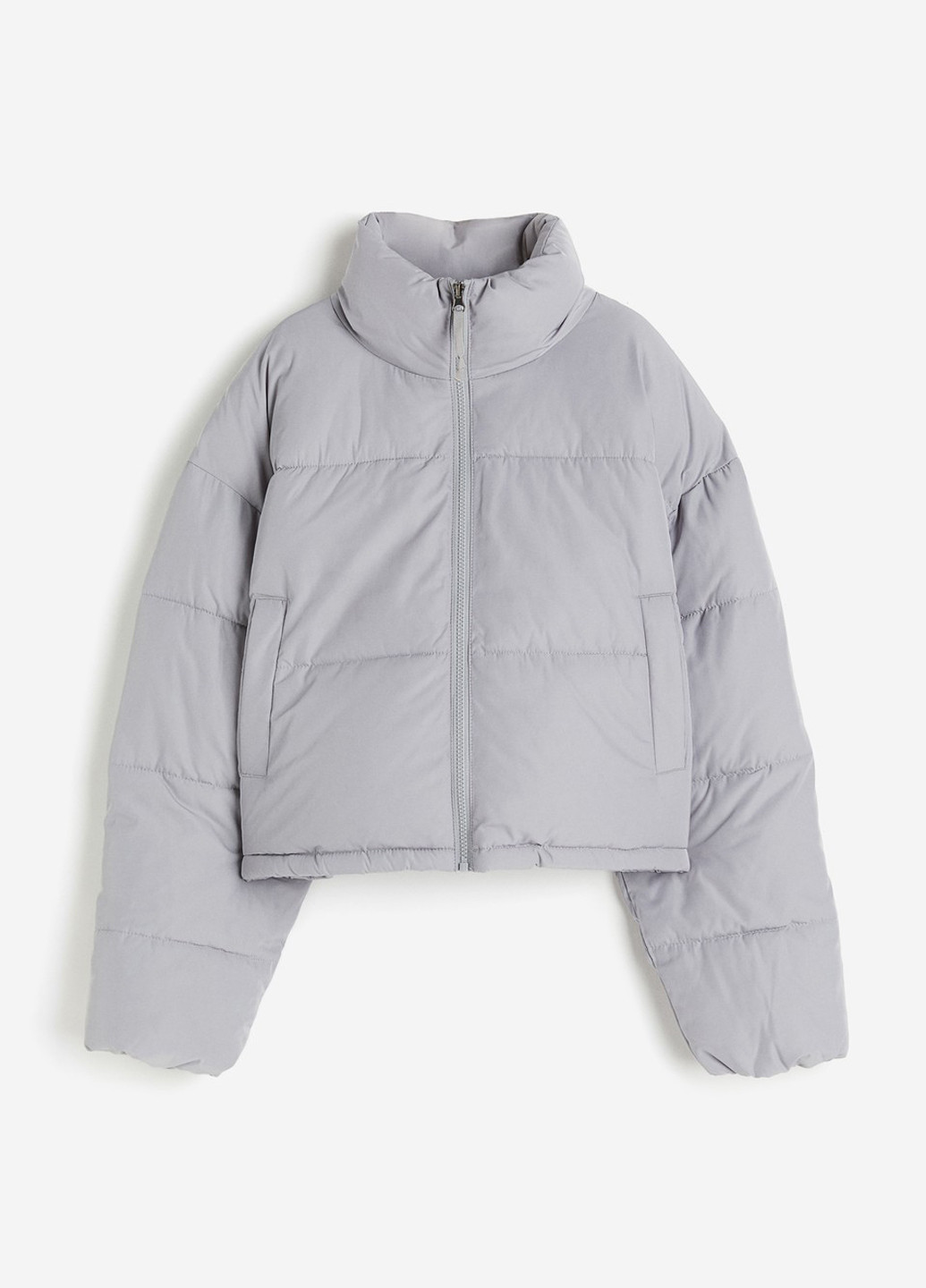 Светло-серая зимняя куртка H&M