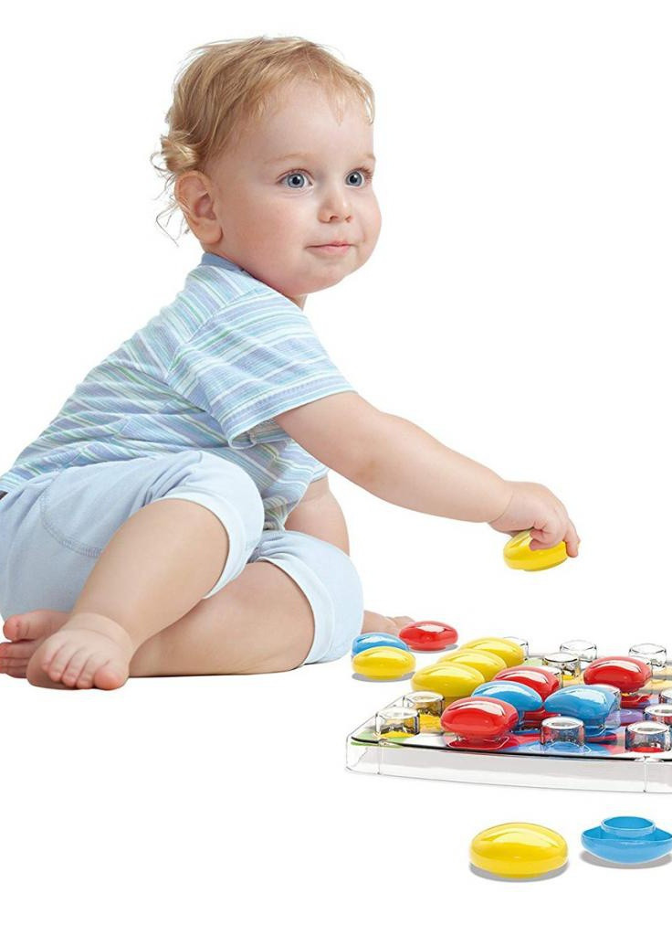 Набор для творчества Мозаика 24 крупные фишки + доска (4400-Q) Quercetti (202373900)