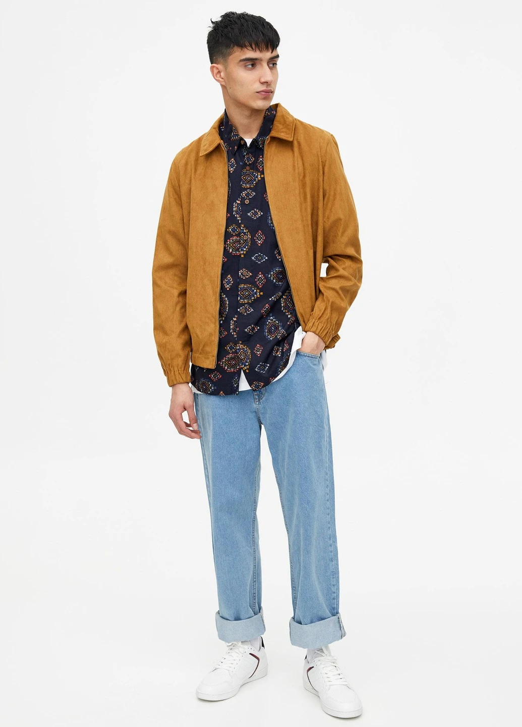 Бежева куртка еко шкіра,бежевий, Pull & Bear