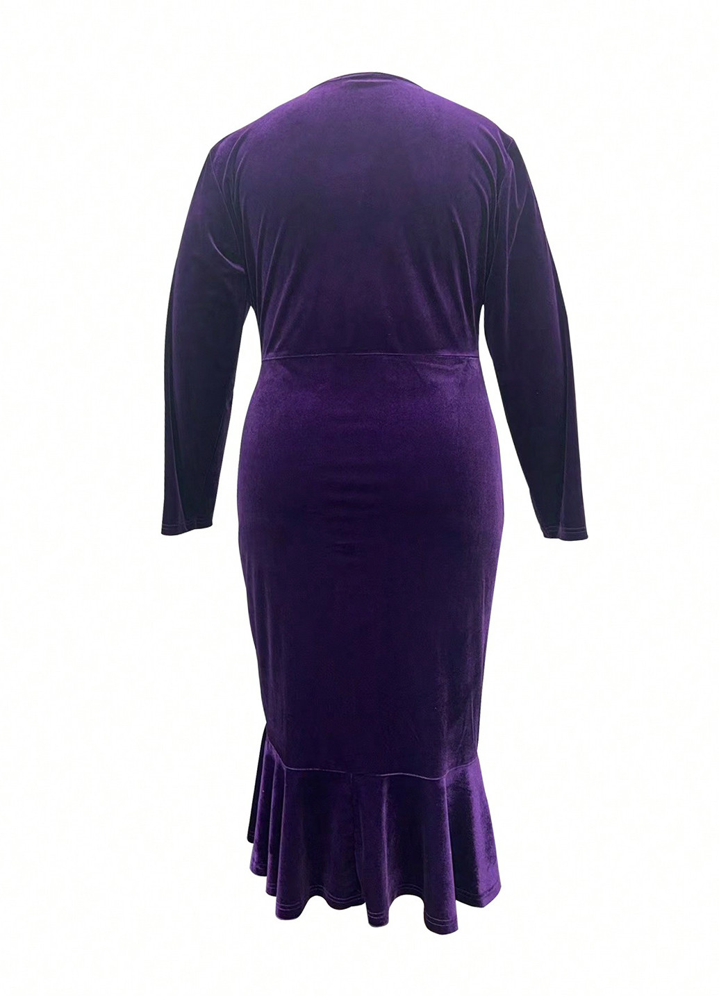 Темно-фіолетова вечірня сукня годе SHEIN однотонна