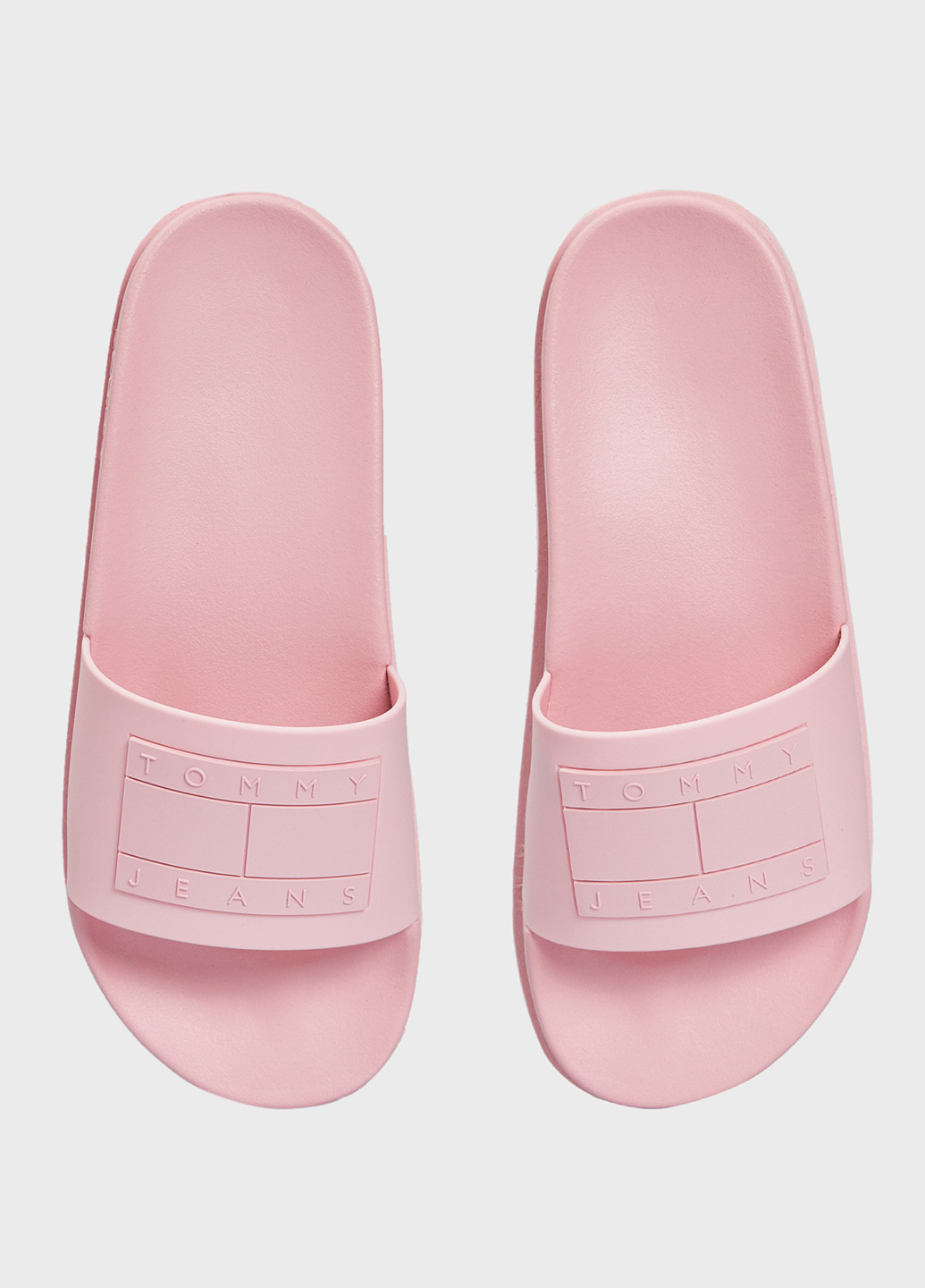 Розовые шлепанцы Tommy Jeans с логотипом