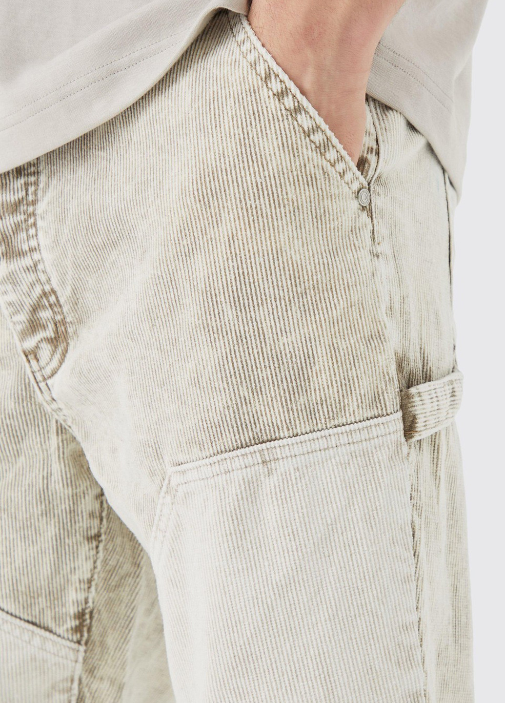 Бежевые кэжуал демисезонные прямые брюки Boohoo