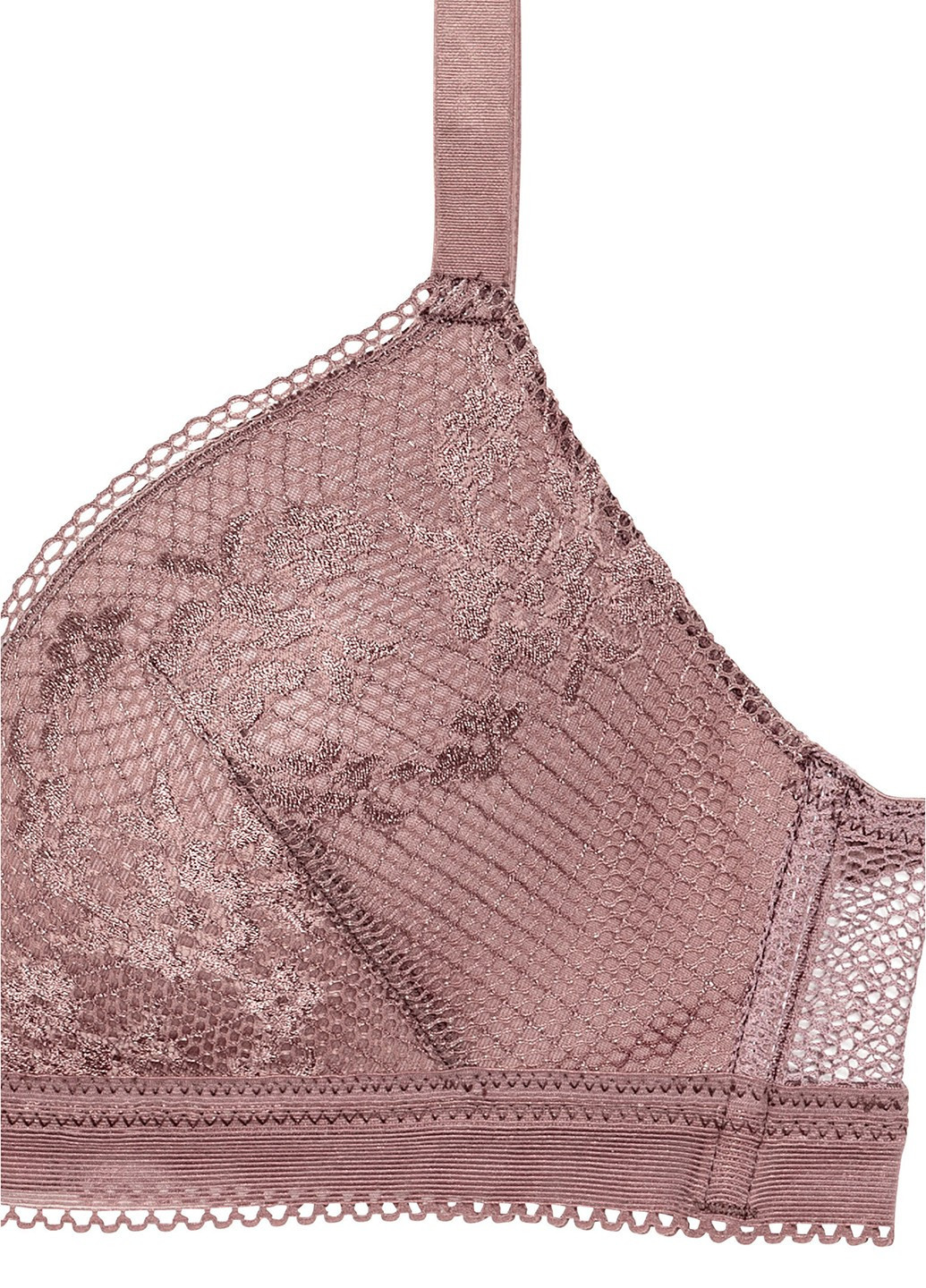Рожево-коричневий корбей бюстгальтер H&M без кісточок поліамід