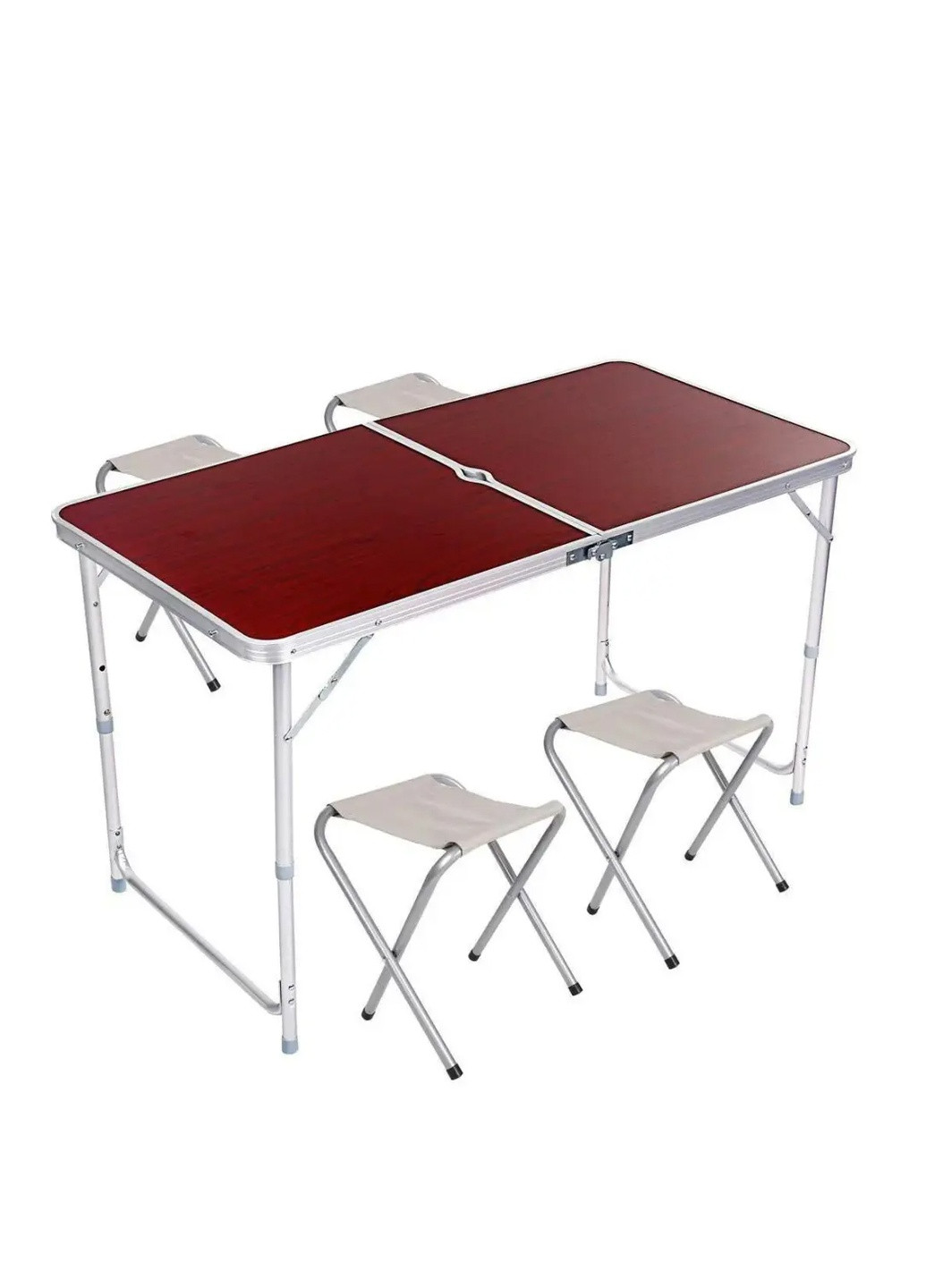 Стол алюминиевый раскладной для пикника, туризма . Кемпинговый стол со стульями No Brand (253910111)