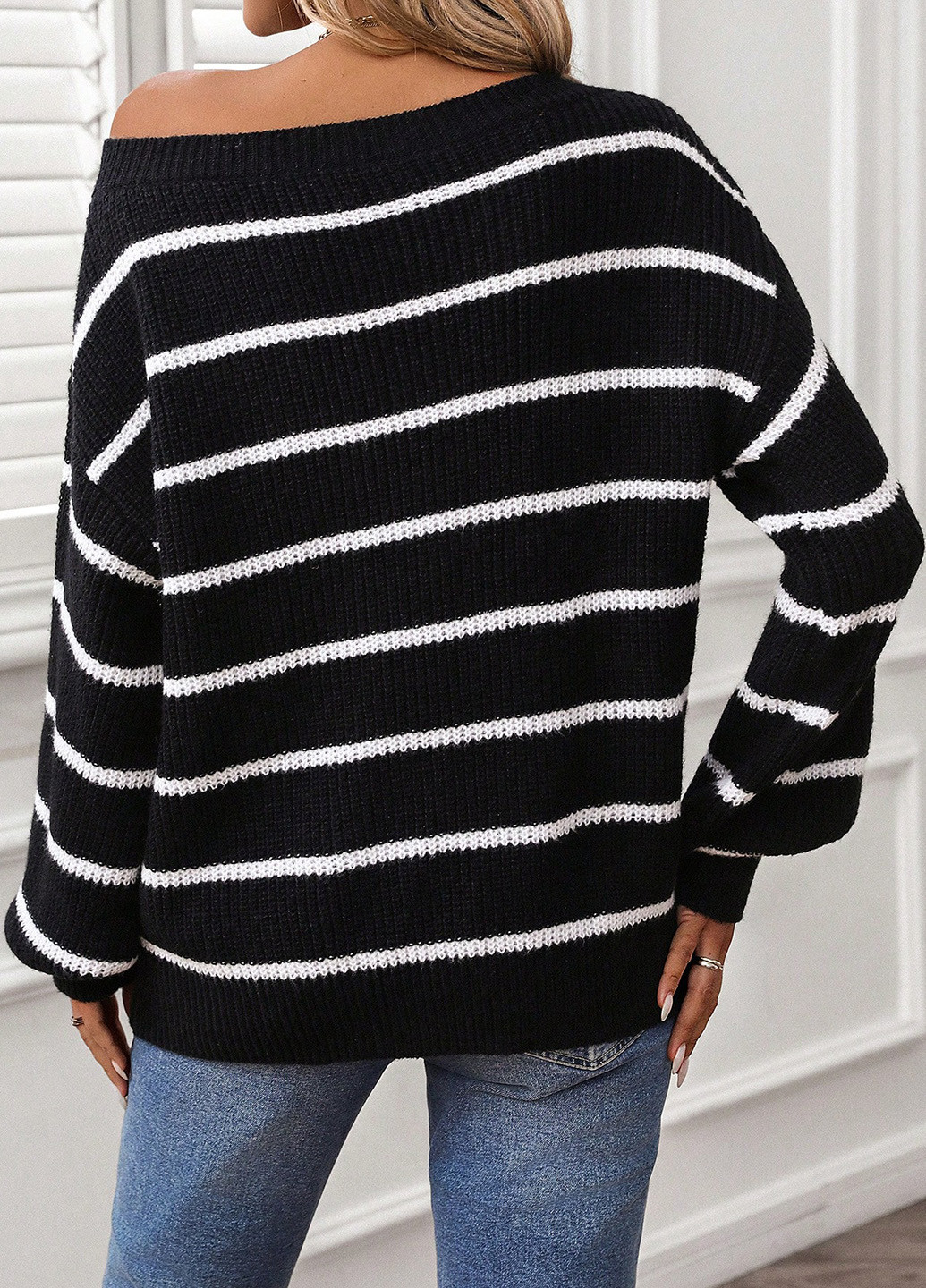 Комбинированный демисезонный джемпер джемпер SHEIN