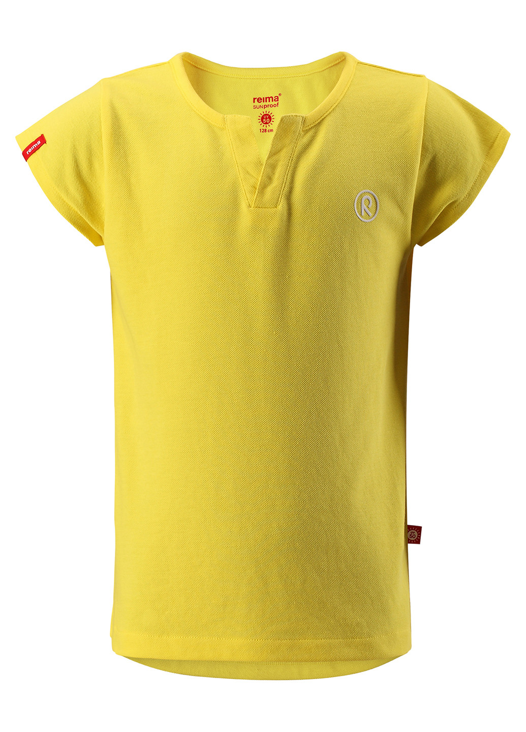 Желтая летняя футболка с коротким рукавом Reima