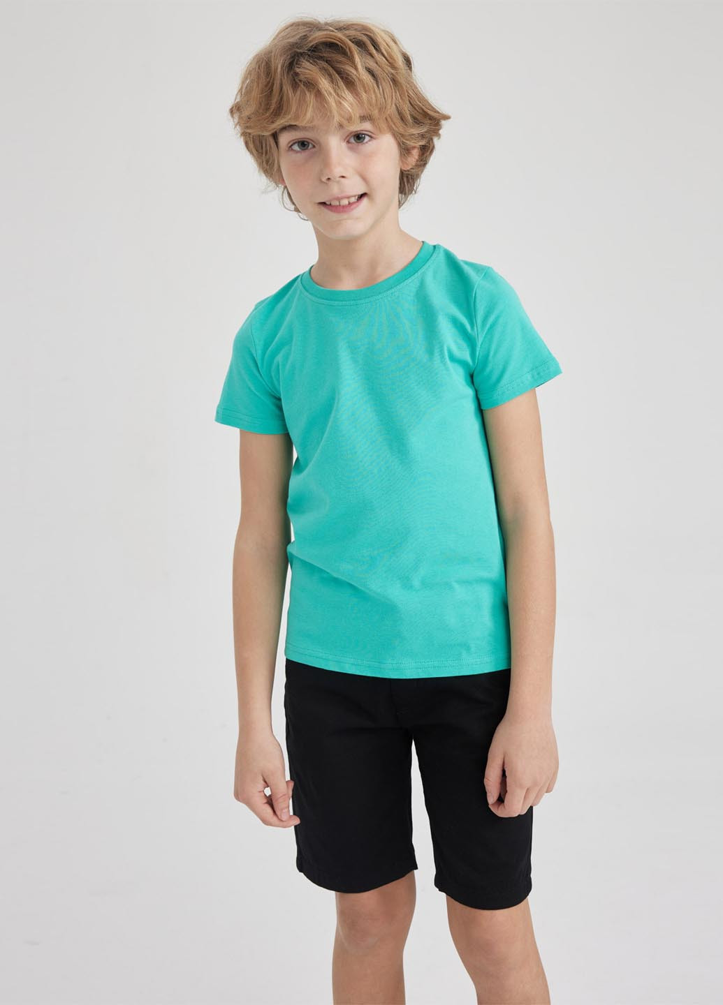 Голубая летняя футболка DeFacto