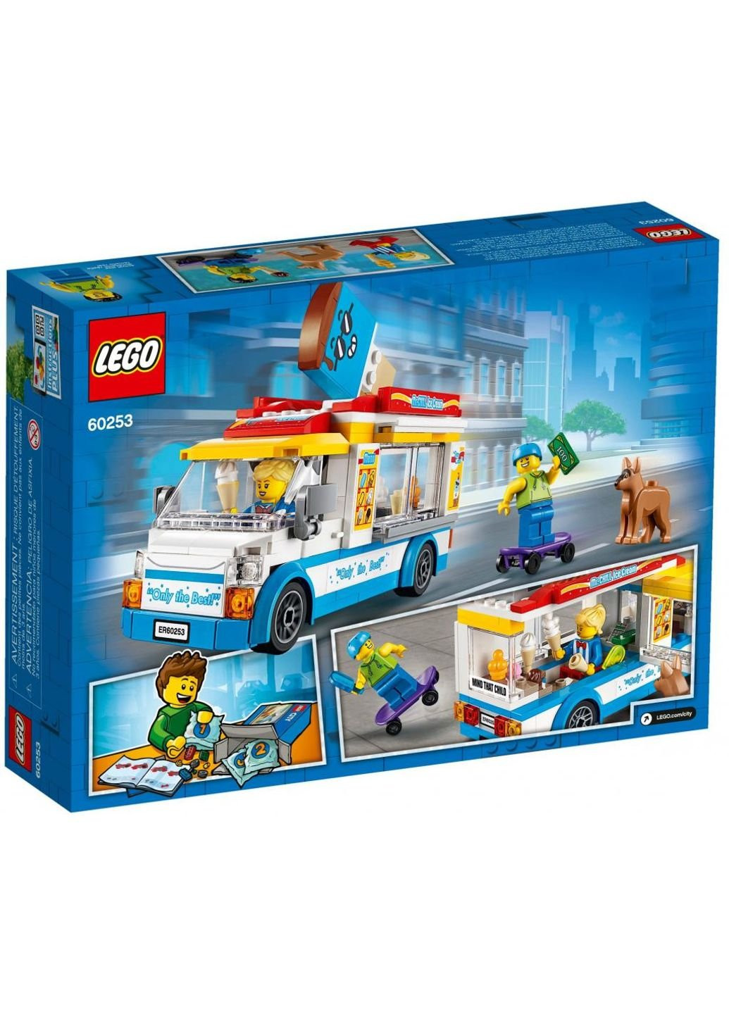Конструктор City Great Vehicles Вантажівка морозивника 200 деталей (60253) Lego city great vehicles грузовик мороженщика 200 детал (249598971)