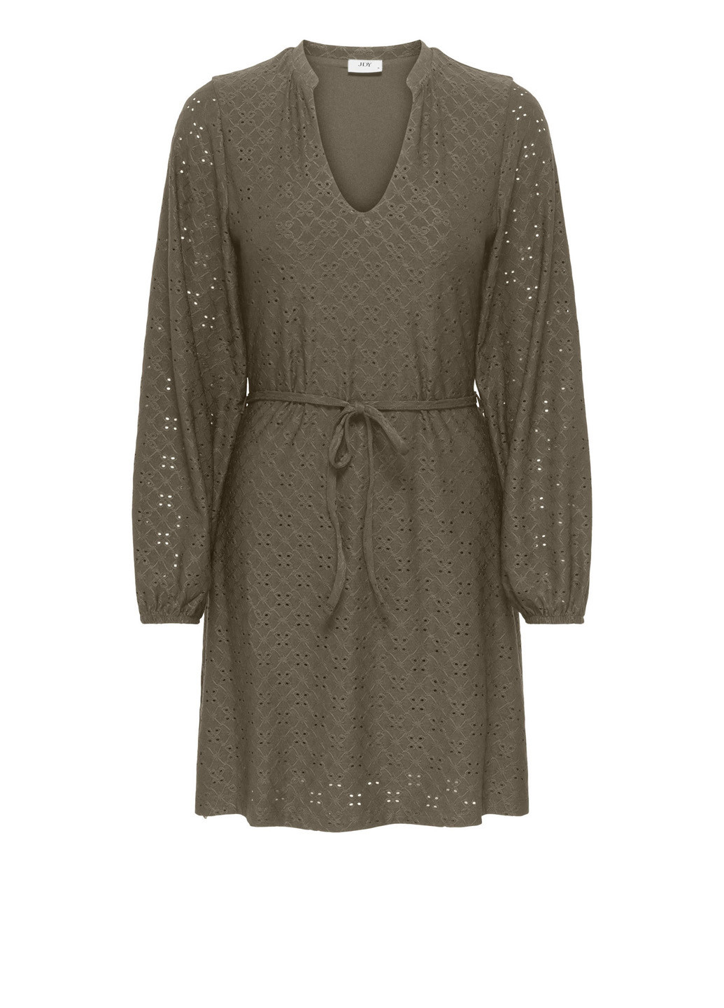 Оливковое (хаки) кэжуал платье Only однотонное