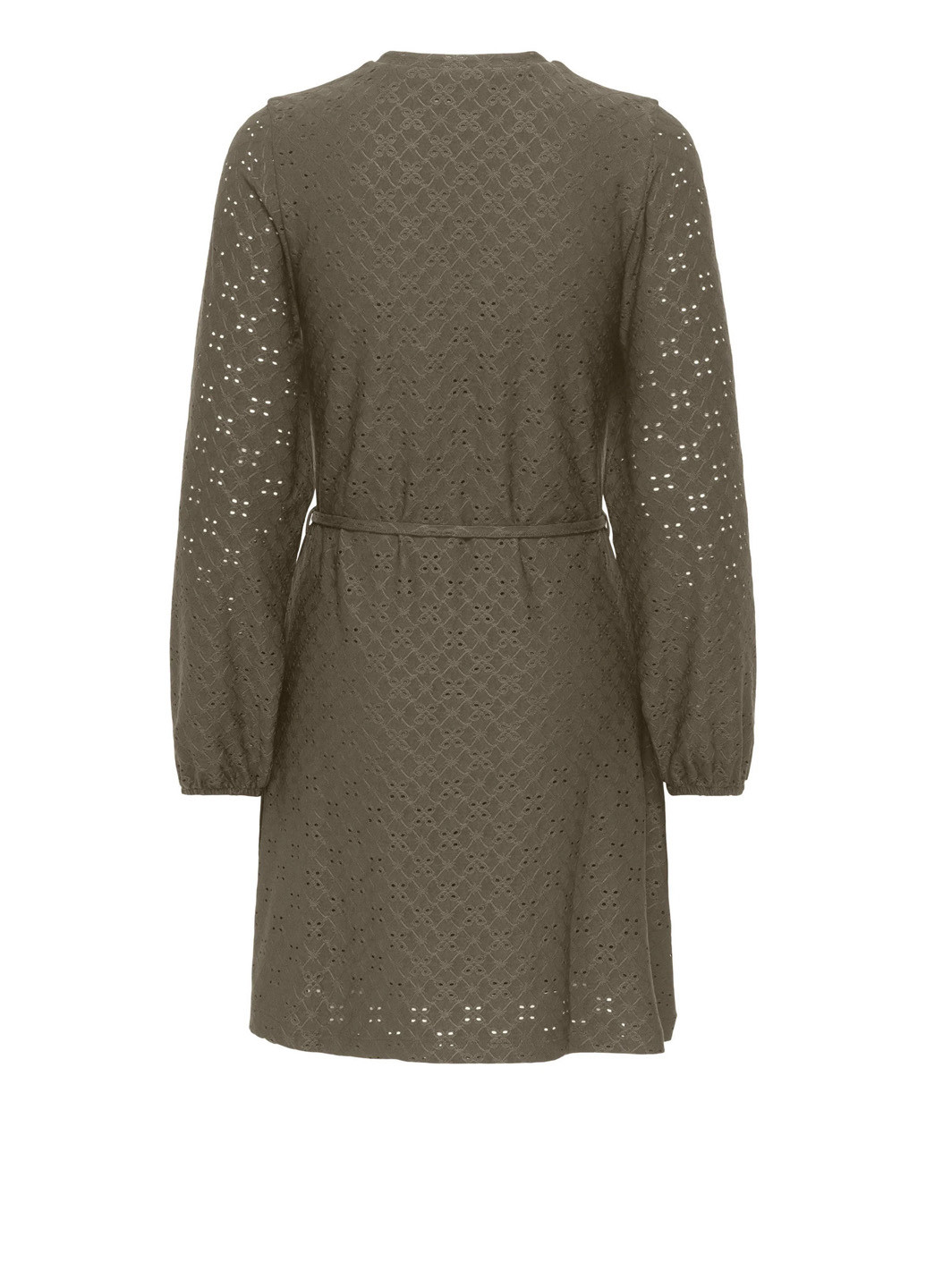 Оливковое (хаки) кэжуал платье Only однотонное