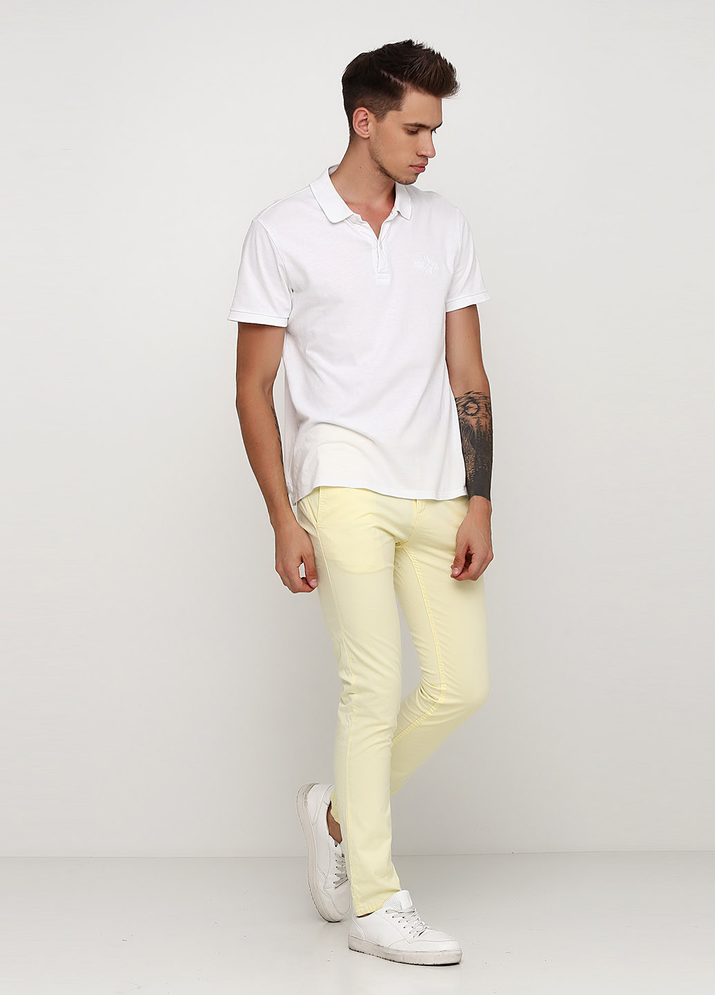 Светло-желтые кэжуал летние чиносы брюки Zara