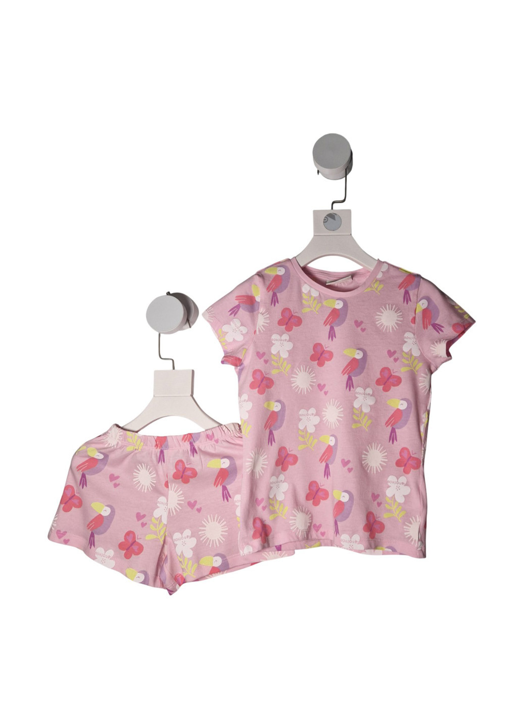 Рожева всесезон піжама (футболка, шорти) футболка + шорти C&A