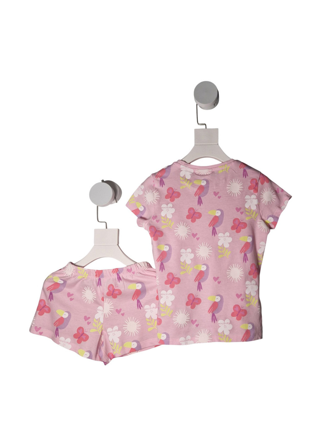 Рожева всесезон піжама (футболка, шорти) футболка + шорти C&A