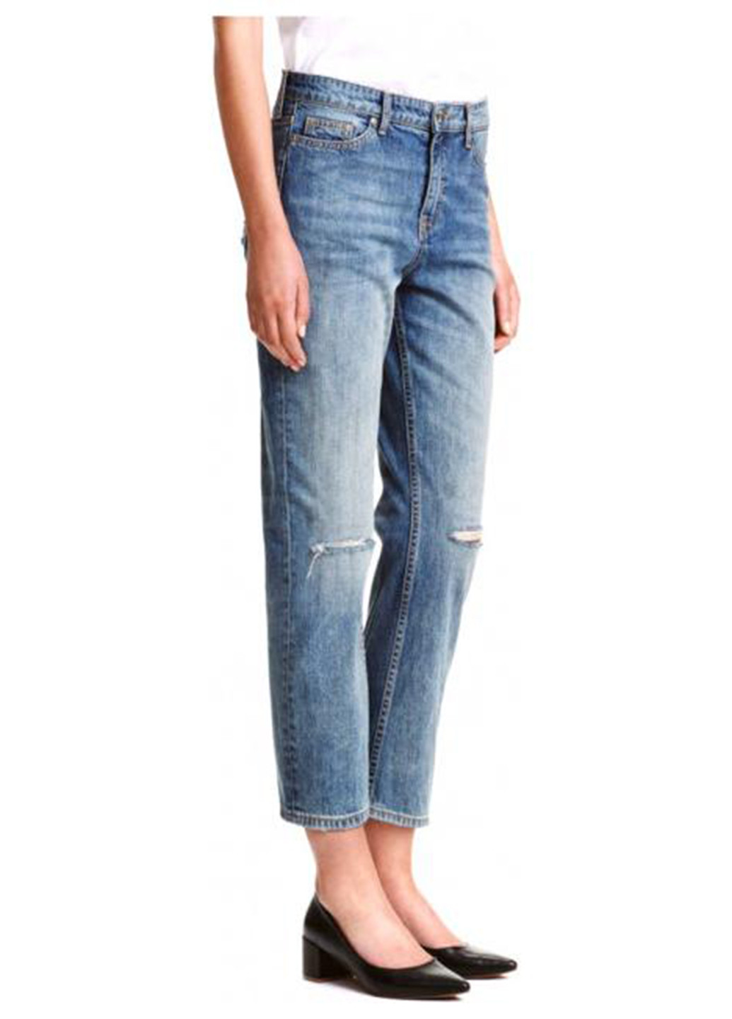 Джинси H&M однотонні блакитні джинсові