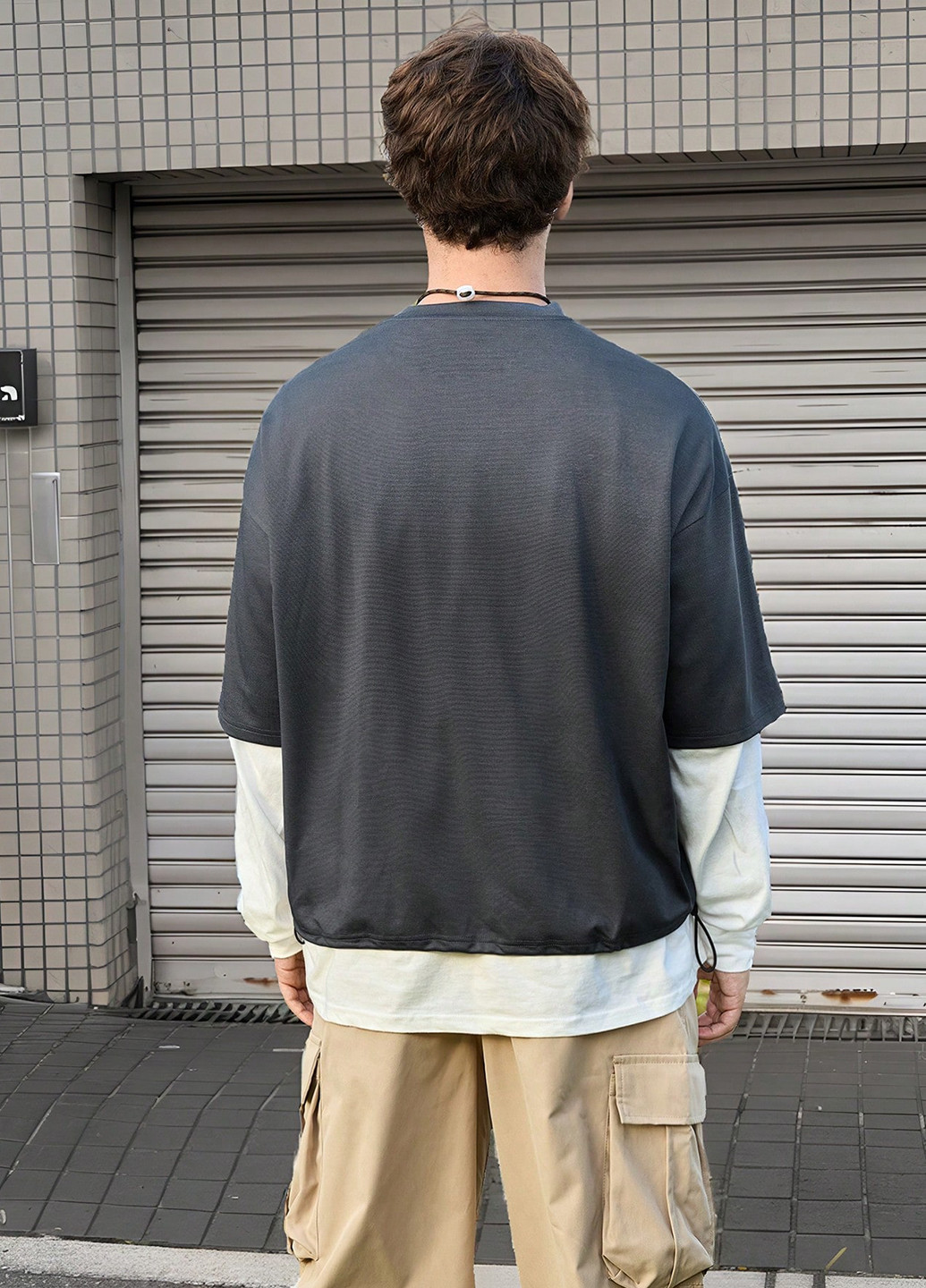 Лонгслів SHEIN колор блок комбінований кежуали поліестер