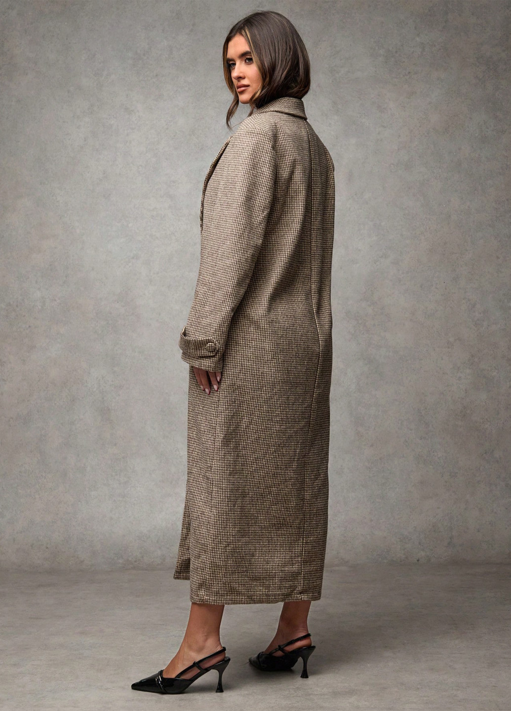 Комбіноване демісезонне Пальто однобортне SHEIN