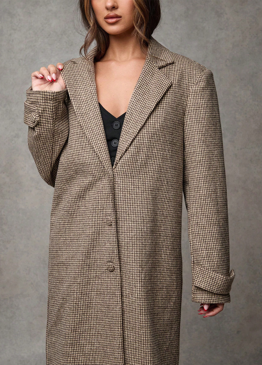 Комбіноване демісезонне Пальто однобортне SHEIN