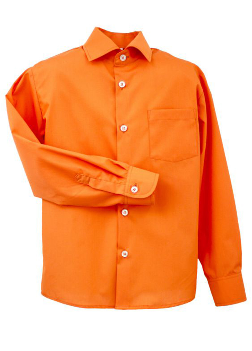 Оранжевая классическая рубашка однотонная Bebepa с длинным рукавом