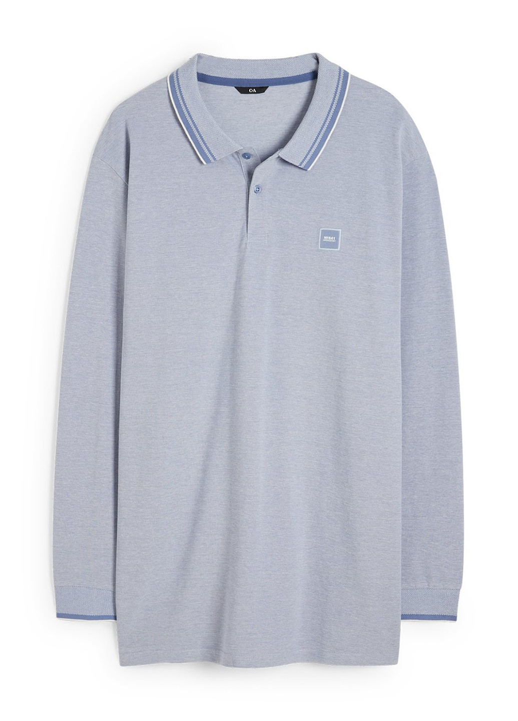 Голубой футболка-поло для мужчин C&A меланжевая