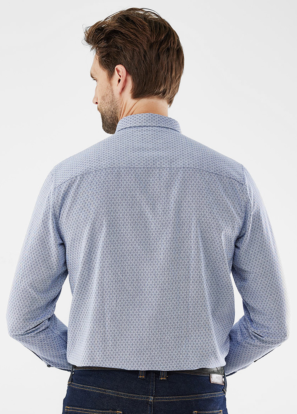 Голубой кэжуал рубашка с абстрактным узором Mexx