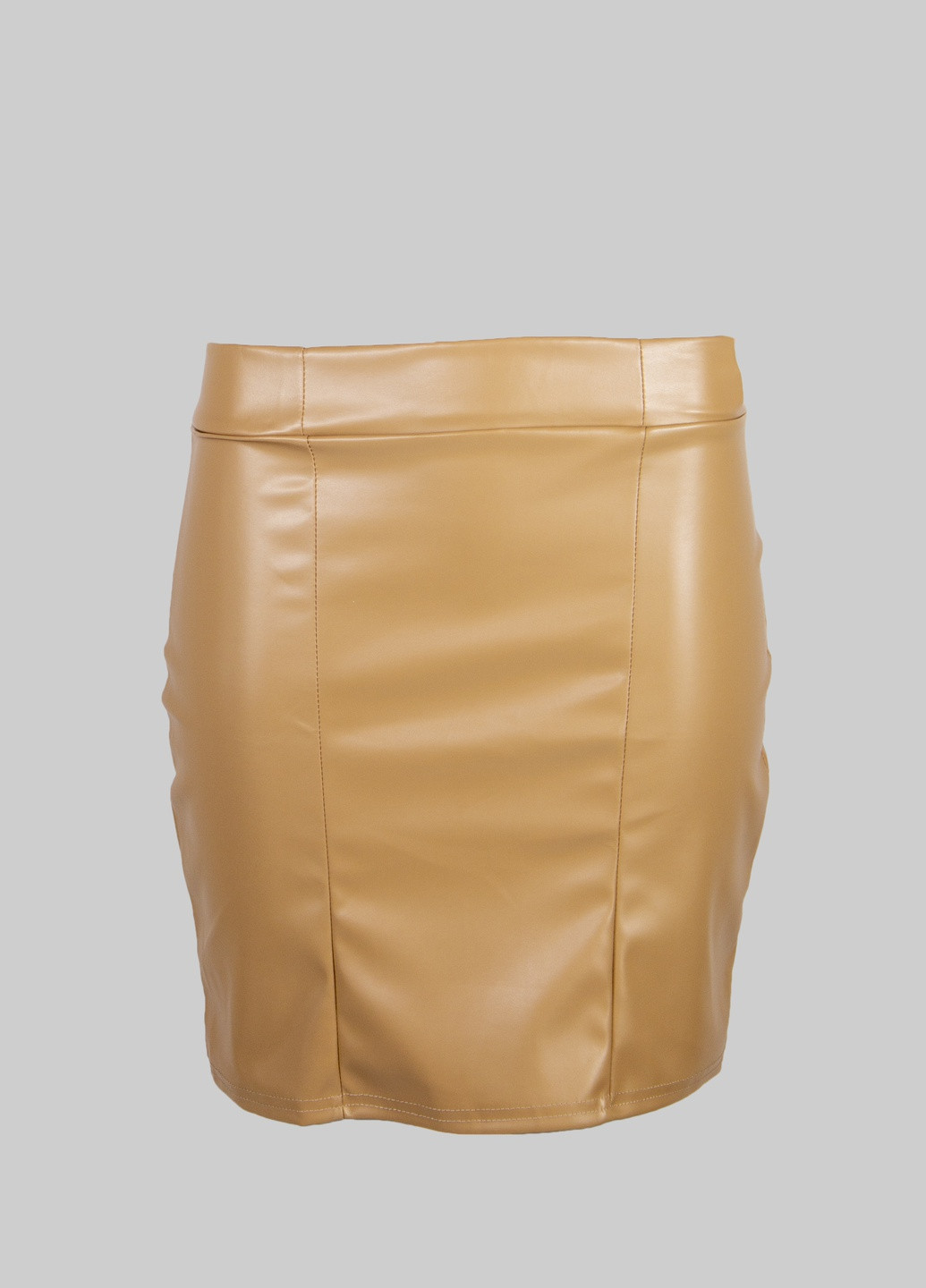 Светло-коричневая однотонная юбка Boohoo