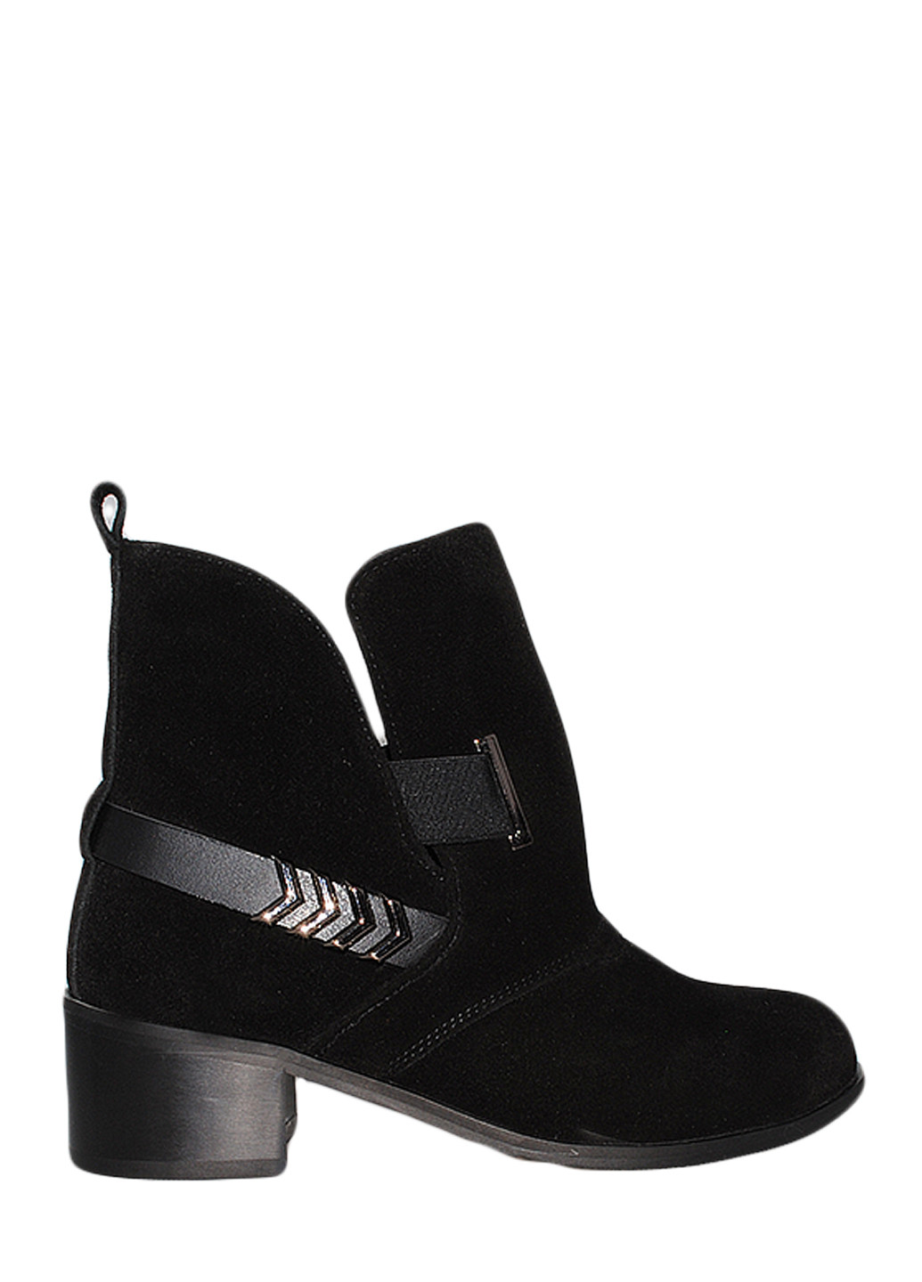 Осенние ботинки rzx222-11 черный Gattini из натуральной замши