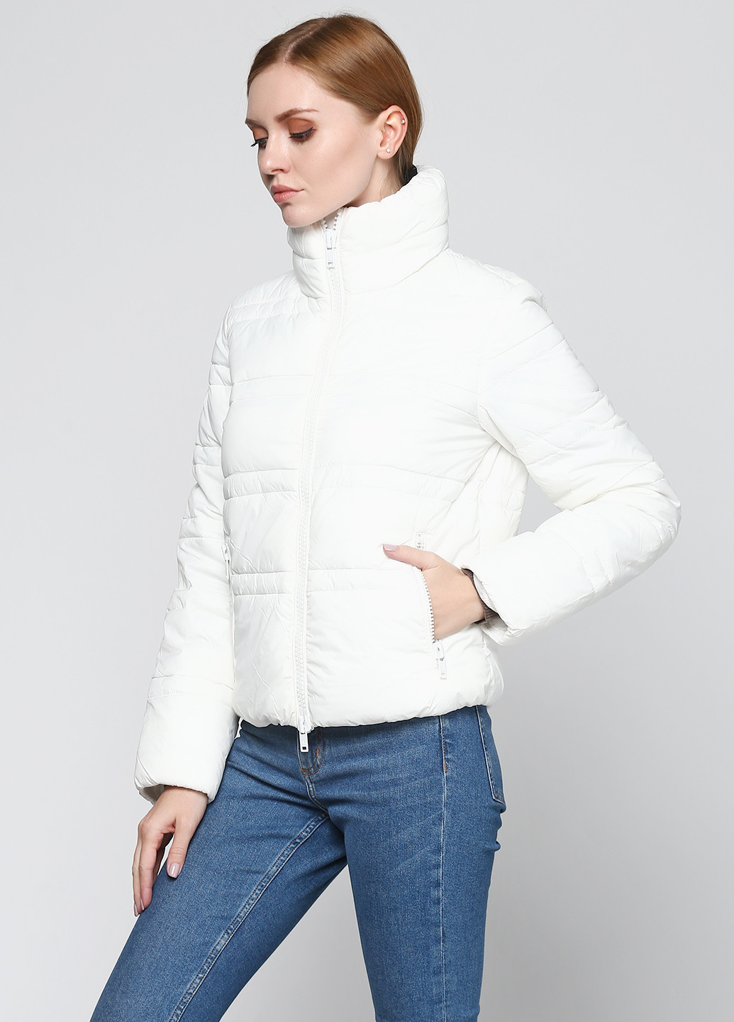 Біла демісезонна куртка Silvian Heach
