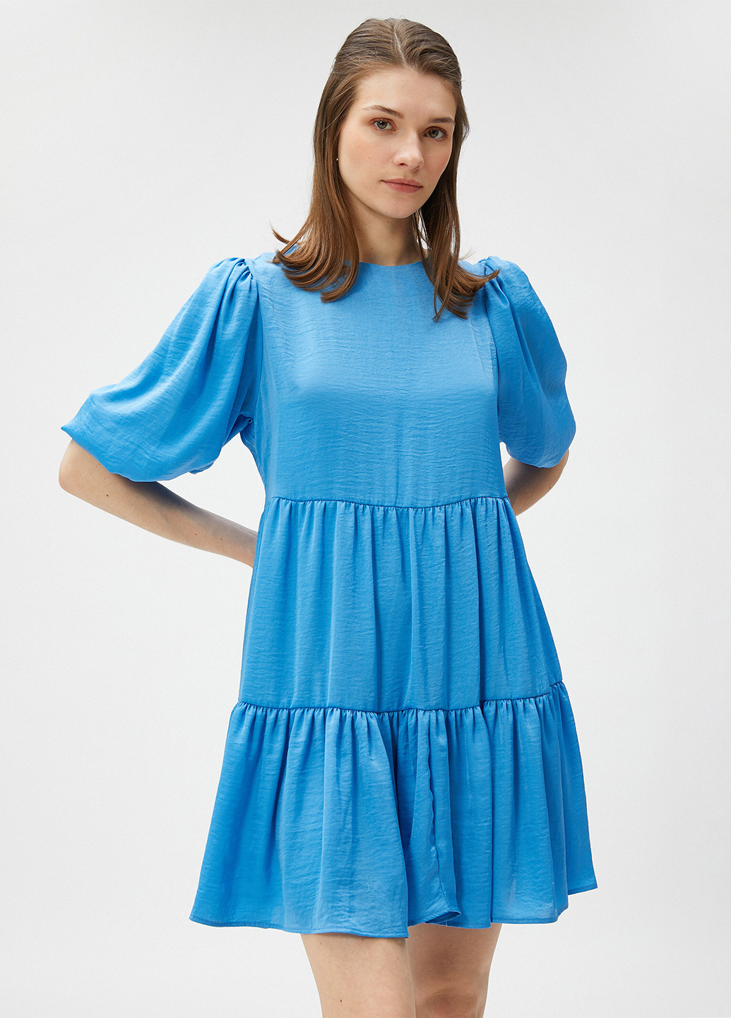 Голубое кэжуал платье KOTON однотонное
