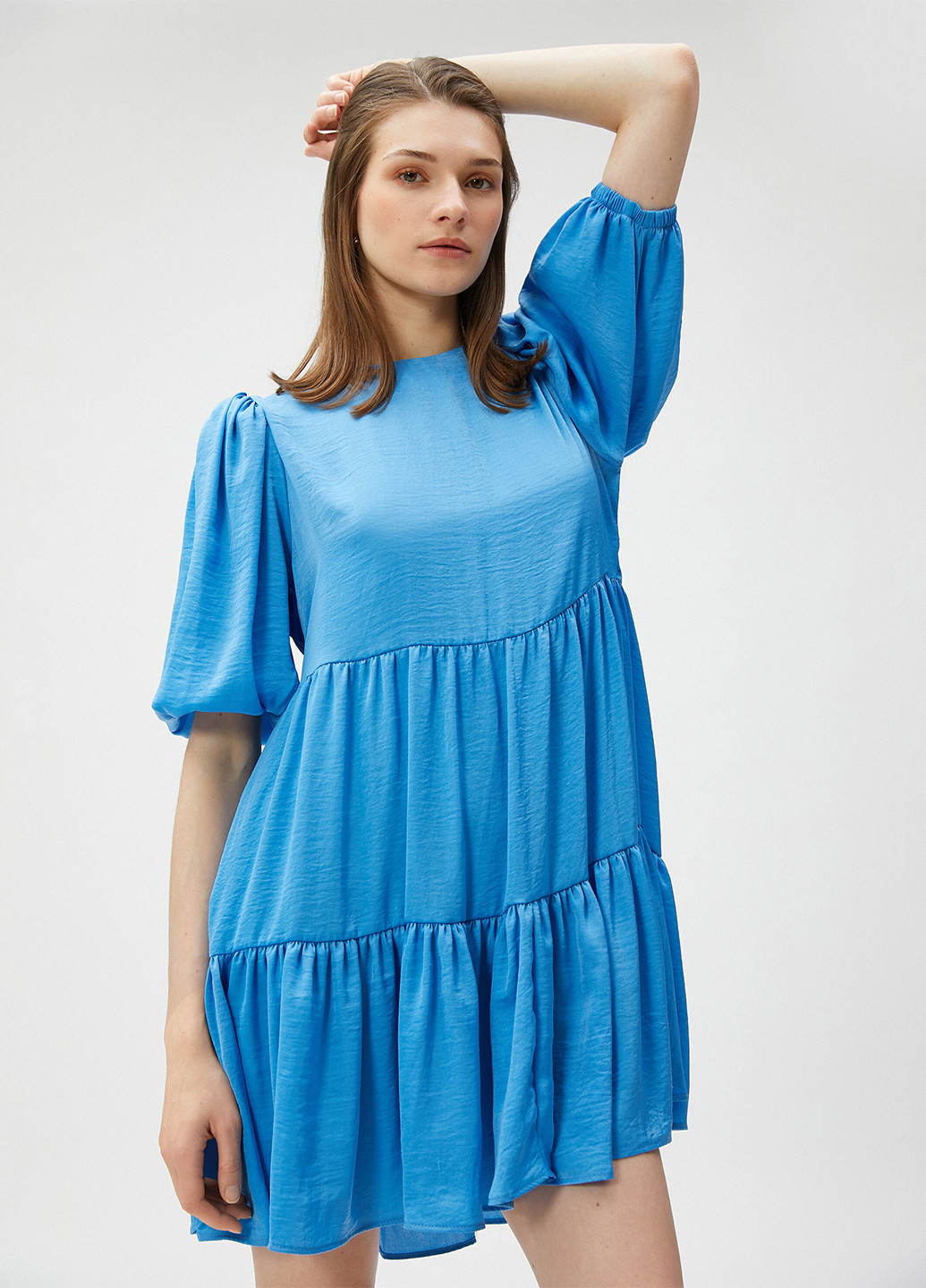 Голубое кэжуал платье KOTON однотонное