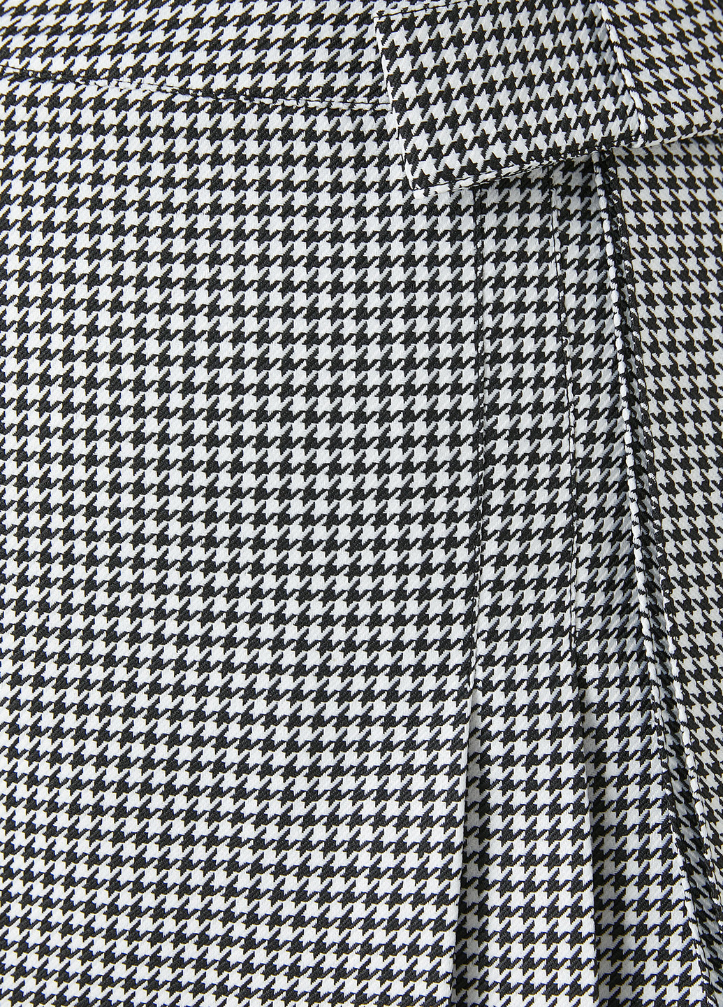 Черно-белая кэжуал с узором гусиная лапка юбка KOTON а-силуэта (трапеция)