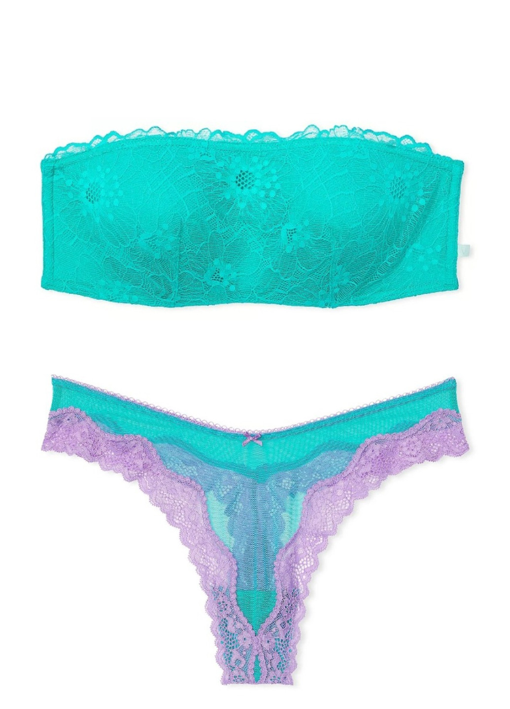 Мятный демисезонный комплект (бюстгальтер, трусики) Victoria's Secret