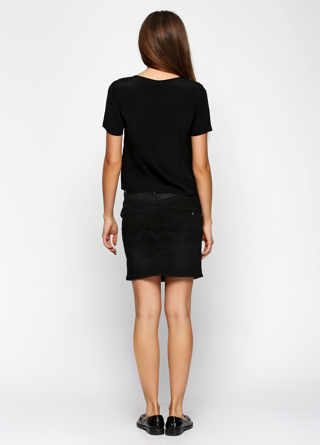 Черная кэжуал однотонная юбка S.Oliver со средней талией