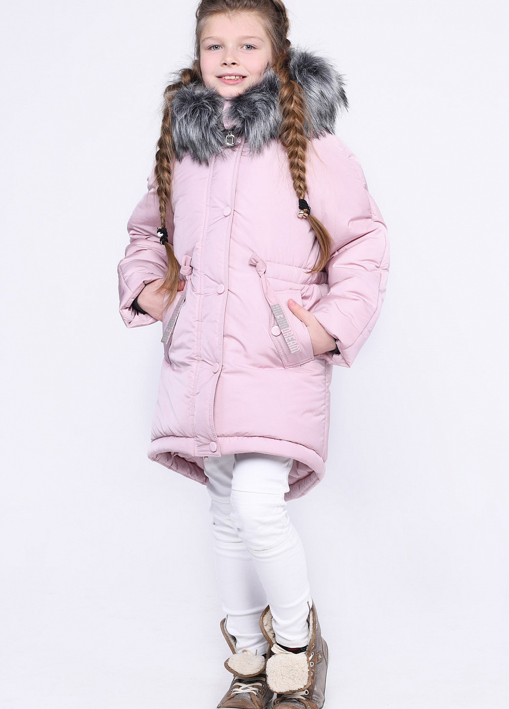 Светло-розовая зимняя куртка X-Woyz