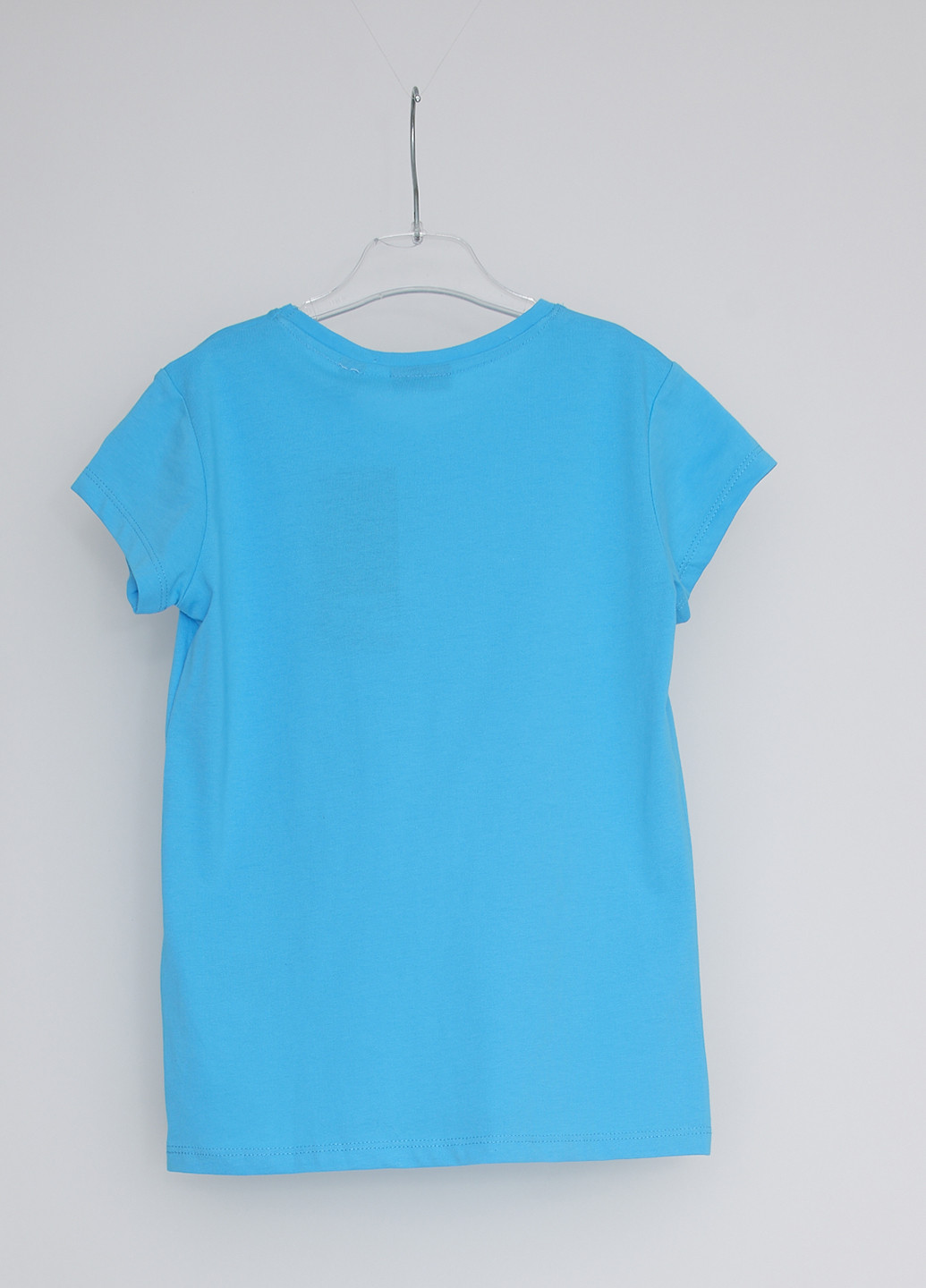 Голубая летняя футболка с коротким рукавом Mexx