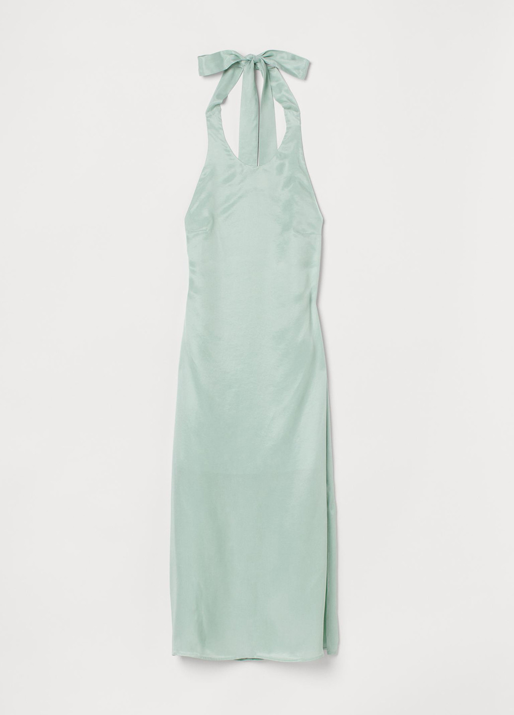 Оливковое кэжуал платье с открытой спиной, с открытыми плечами H&M однотонное