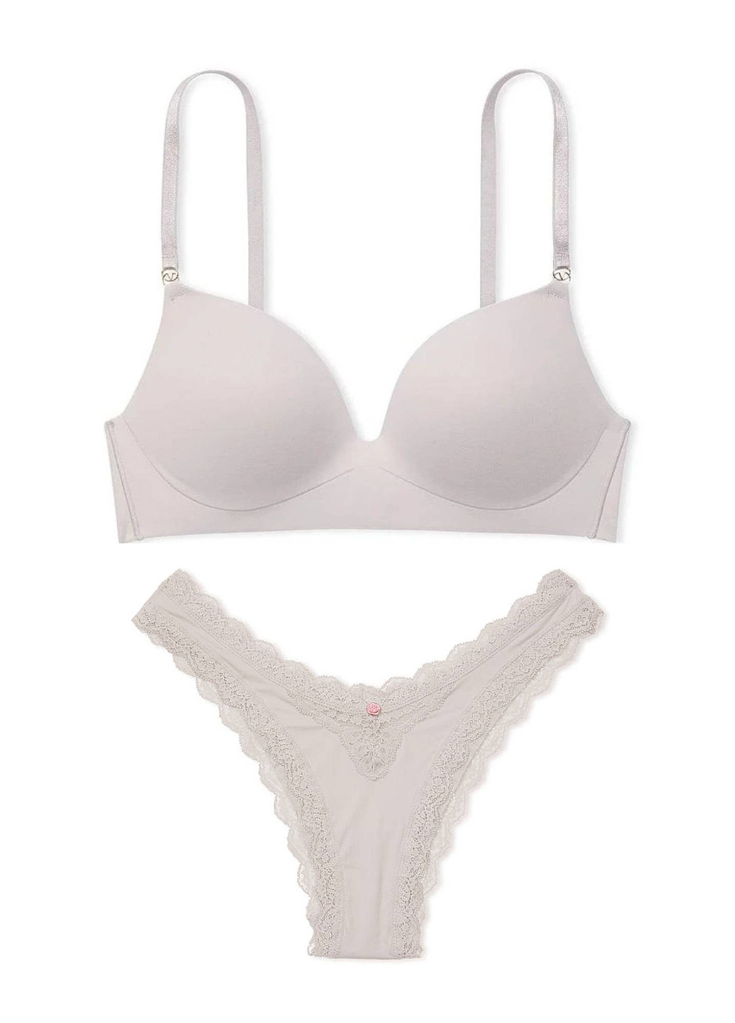 Серый демисезонный комплект (бюстгальтер, трусики) Victoria's Secret