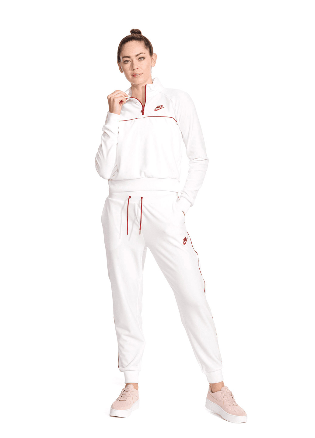 Кроссовки Nike Air Force 1 Sage Low бежевые демисезоны (348516989)