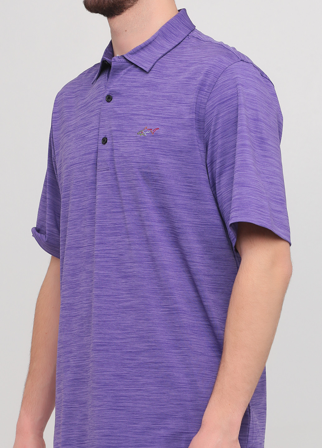 Фиолетовая футболка-поло для мужчин Greg Norman меланжевая