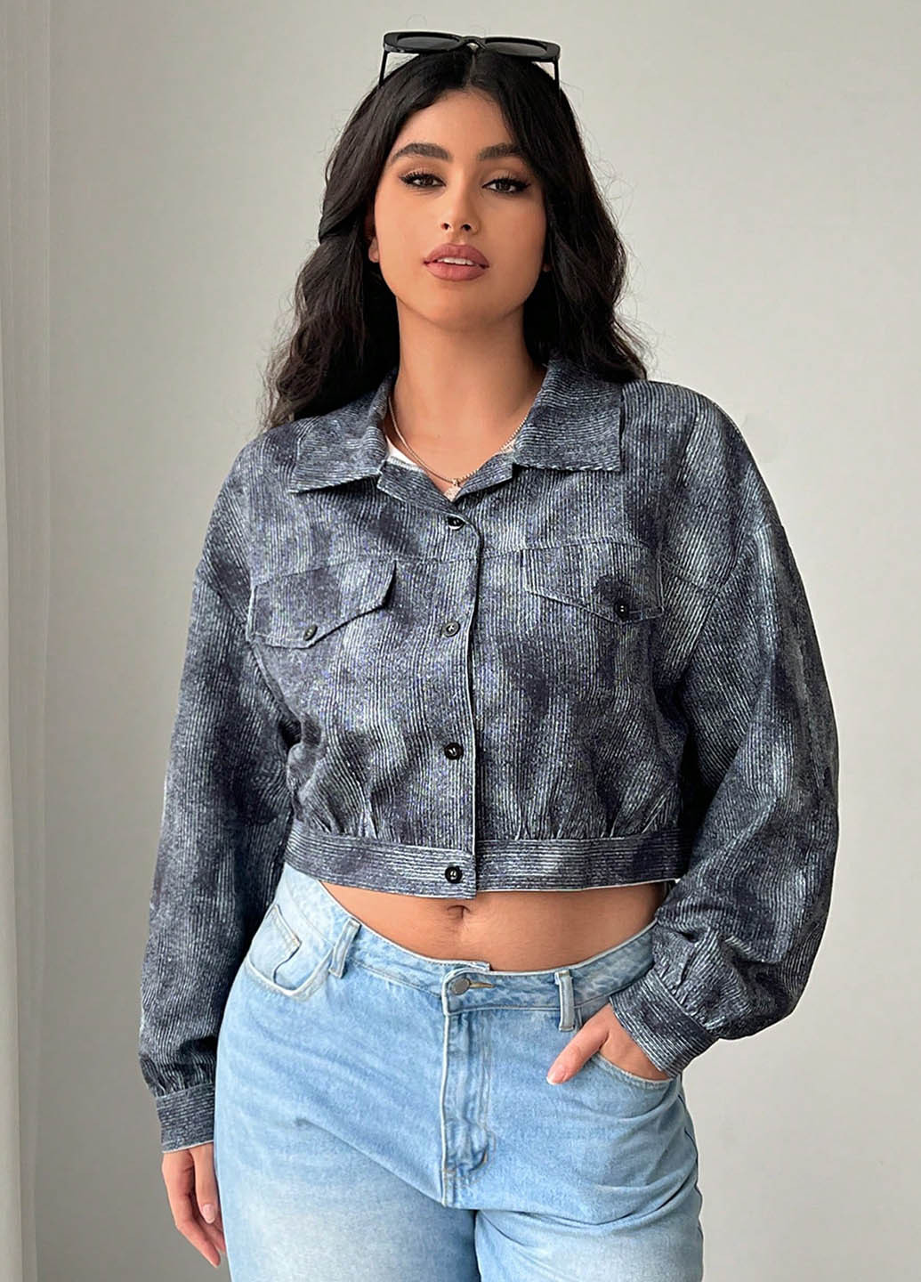 Серая демисезонная куртка SHEIN