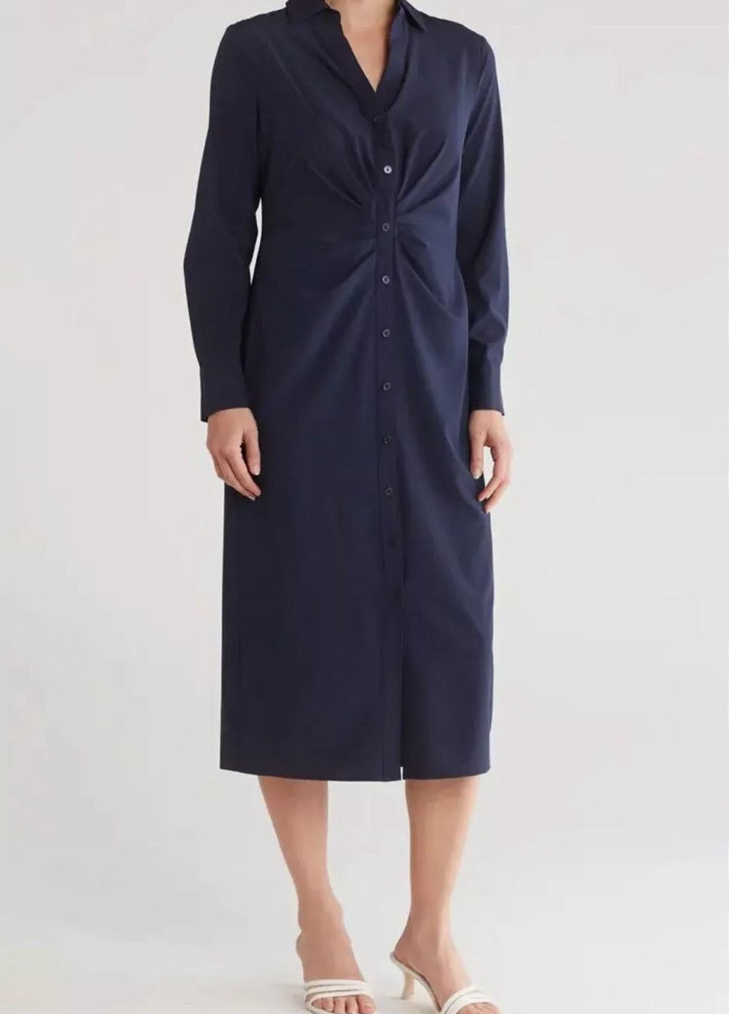 Темно-синя кежуал сукня сукня-сорочка DKNY однотонна