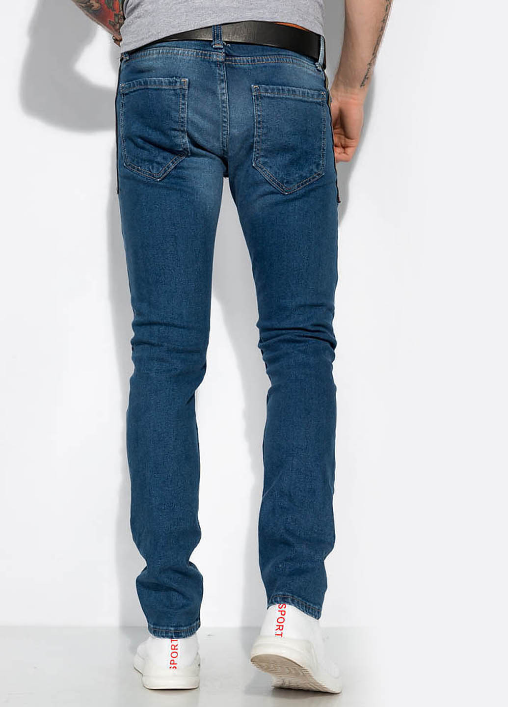 Синие демисезонные зауженные джинсы Time of Style